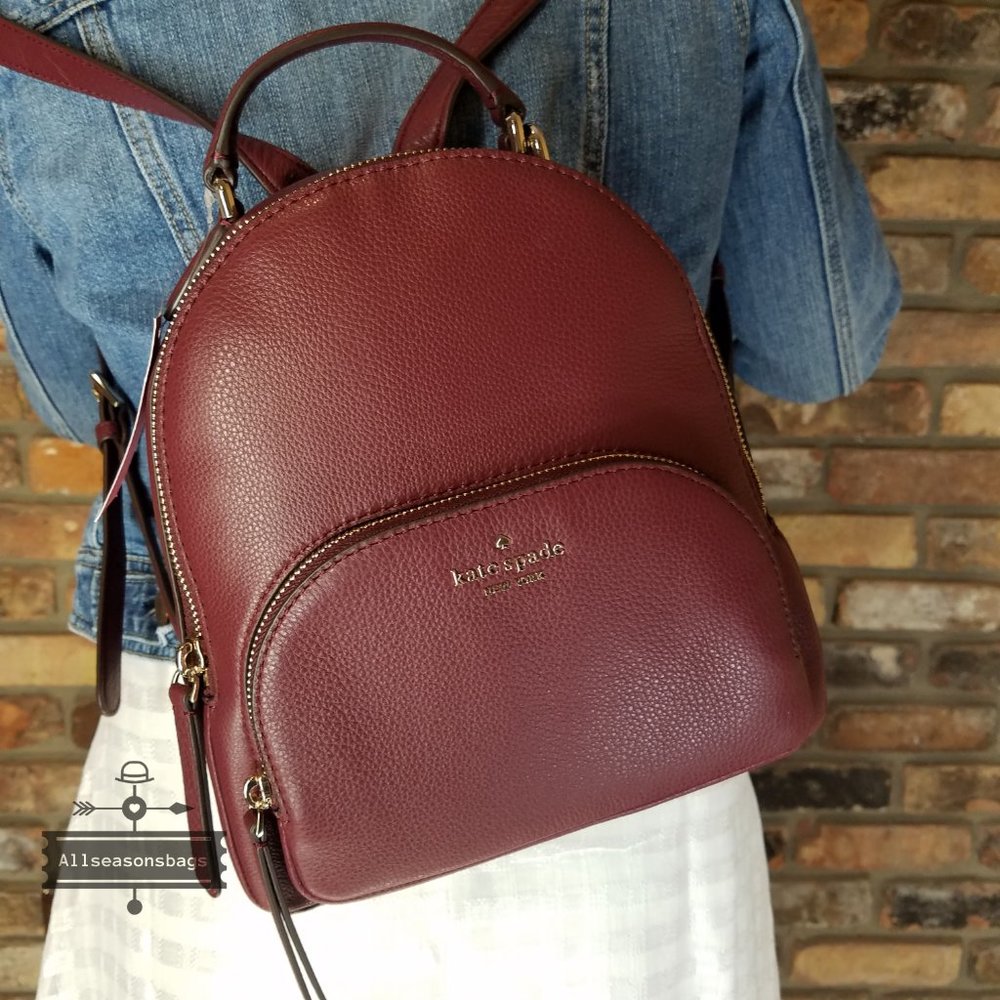 Kate Spade MEDIUM Jackson Backpack CHERRYWOOD New - Picture 4 of 14
